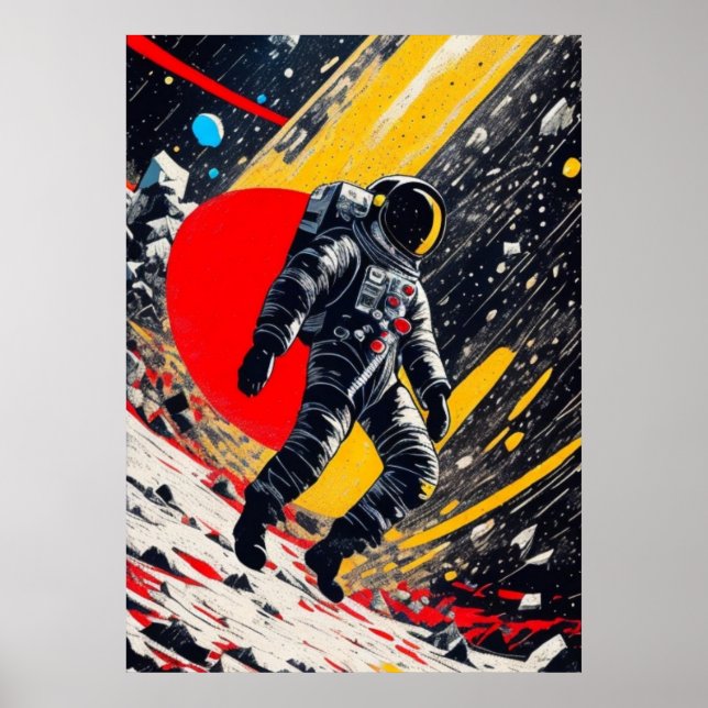 Astronaut Lost in Outer Space Poster (Front)