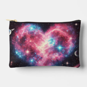 Astronaut Love Nebula Zipper Pouch