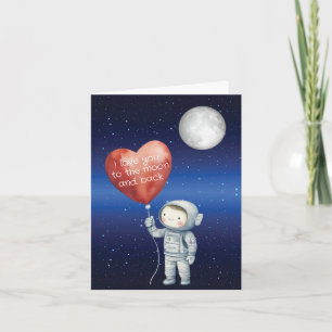 Astronaut Love You to the Moon Card