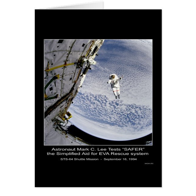 Astronaut Mark C. Lee Tests "SAFER" STS-64 Shuttle (Front)