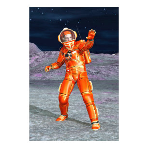 Astronaut Mars Explorer Alien Planet Space Art Photo Print
