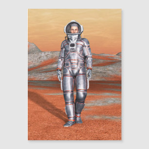 Astronaut Mars Space Explorer on Alien Planet