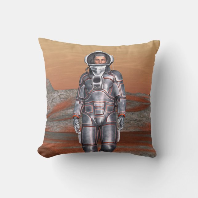 Astronaut Mars - Space Explorer on Alien Planet Cushion (Front)