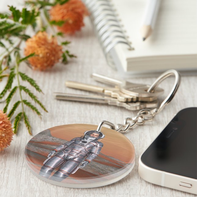 Astronaut Mars - Space Explorer on Alien Planet Key Ring (Front Right)