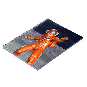 Astronaut Mars Space Explorer on Alien Planet Notebook