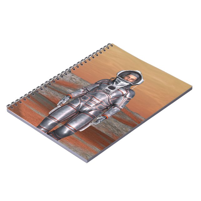 Astronaut Mars - Space Explorer on Alien Planet Notebook (Left Side)