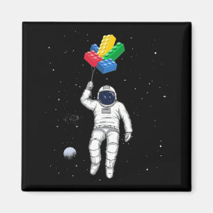 Astronaut Master Builder, Building Blocks Magnet