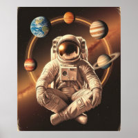 Astronaut Meditates in Space