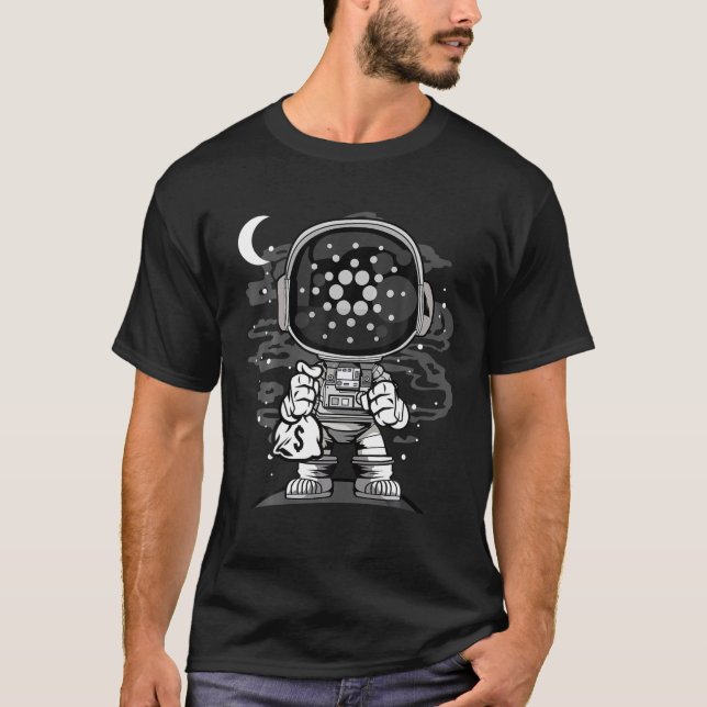 Astronaut Money Cardano ADA Coin Crypto Token HODL T-Shirt (Front)