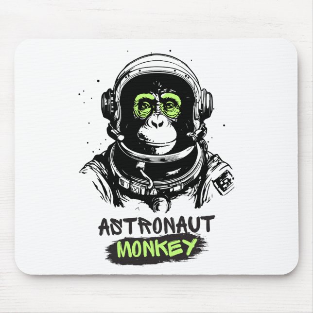 Astronaut Monkey Cool Computer Mouse Mat (Front)