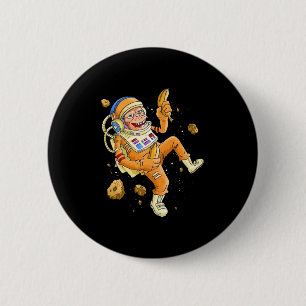 Astronaut Monkey Space 6 Cm Round Badge