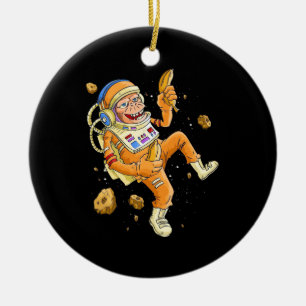 Astronaut Monkey Space Ceramic Tree Decoration