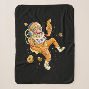 Astronaut Monkey Space Sherpa Blanket