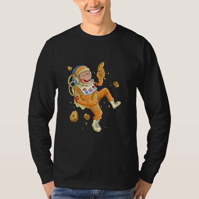 Astronaut Monkey Space T-Shirt (Front)