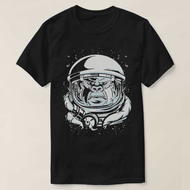 Astronaut Monkey  Space Travel  T-Shirt (Design Front)