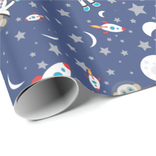 Astronaut Monkey Wrapping Paper