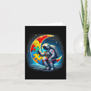 Astronaut Moon Bylloon Autism Awareness Autistic K Card