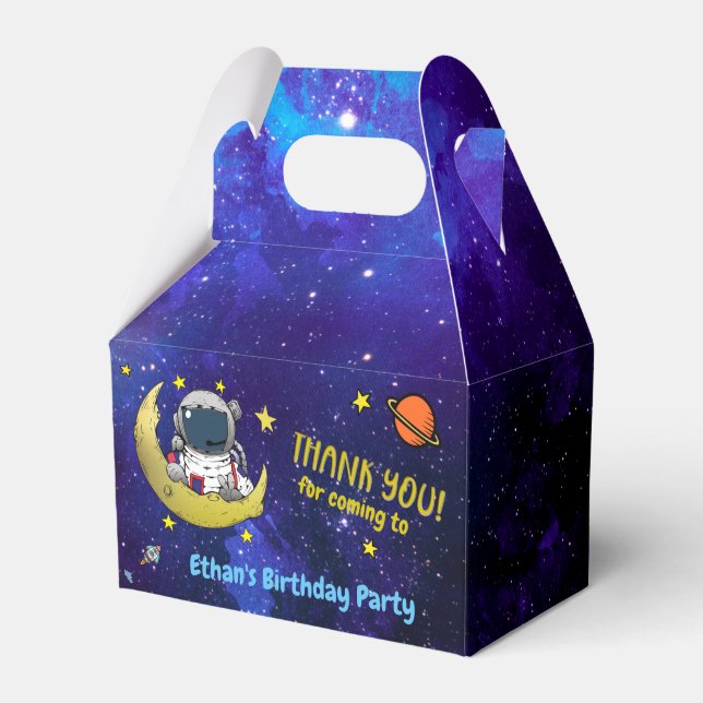 Astronaut & Moon Favour Box (Front Side)
