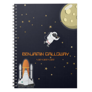 Astronaut Moon Rocket Kids Solar System Fun Notebook
