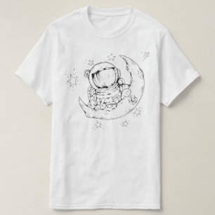 Astronaut Moon Space Astronomy Fantasy Universe T-Shirt