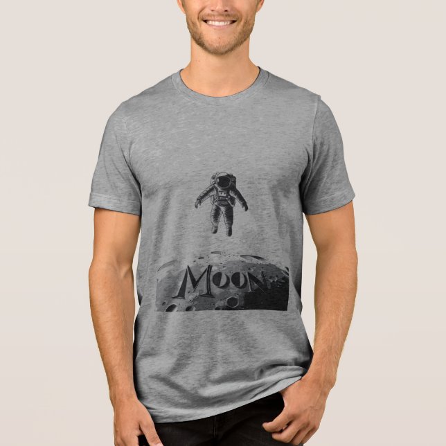 Astronaut Moon T-Shirt  Tri-Blend Shirt (Front)