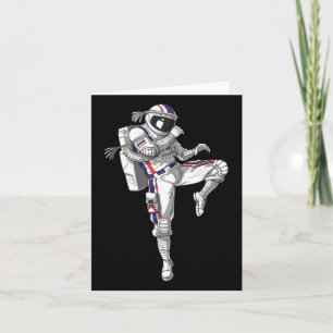 Astronaut Muay Thai Boxing Karate Kickboxing Marti Card