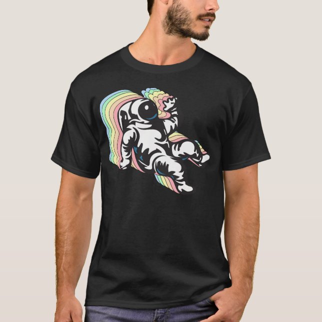 Astronaut Multicolor Pastel 	 Pack - Retro Style P T-Shirt (Front)