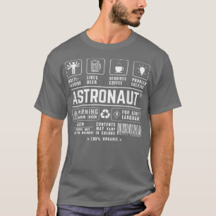 Astronaut Multitasking Beer Coffee Problem Solving T-Shirt
