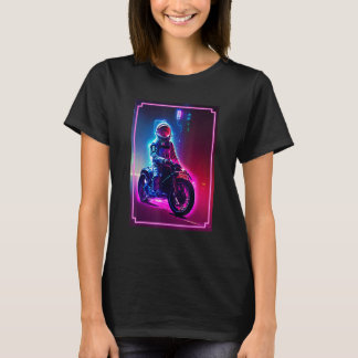 Astronaut On A Motorcycle   Space and Science Fict T-Shirt