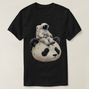Astronaut on a Space Panda Surreal Weird and Fun T-Shirt