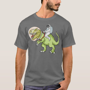 Astronaut On A TRe Dinosaur T-Shirt