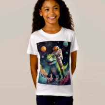Astronaut on Dino in Space