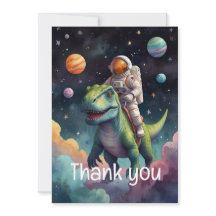 Astronaut on Dino in Space