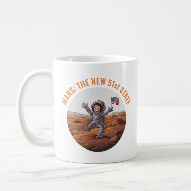 Astronaut on Mars Coffee Mug (Left)