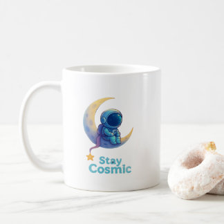 Astronaut on Moon Mug – Stay Cosmic Space Gift