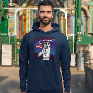 Astronaut On Moon Outer Space Boy Birthday Hoodie