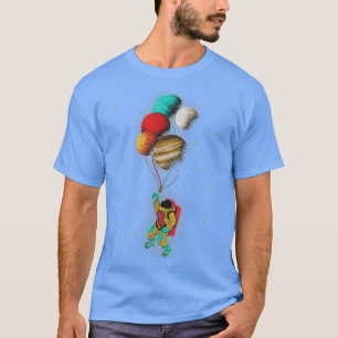 Astronaut on Planets Balloons with Stars and Anstr T-Shirt