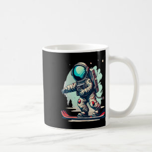 Astronaut On Snowboard Funny Astronaut Skiing On S Coffee Mug