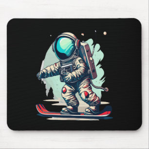 Astronaut On Snowboard Funny Astronaut Skiing On S Mouse Mat
