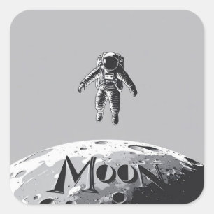 Astronaut on the Moon Sticker