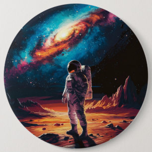 Astronaut on the Planet 6 Cm Round Badge