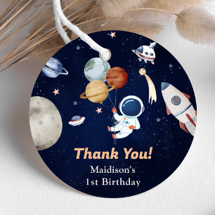 Astronaut Outer Space Birthday Party Favour Tags