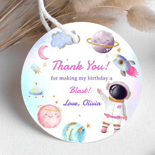 Astronaut Outer Space Birthday Party Favour Tags