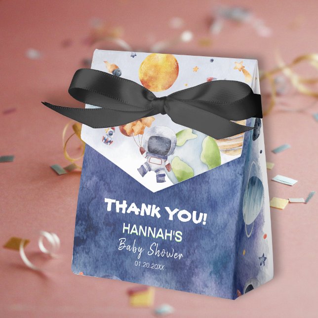 Astronaut Outer Space Boy Baby Shower Party Favour Box (Astronaut Outer Space Boy Baby Shower Party Favor Box)