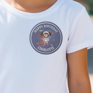 Astronaut Outer Space Boy Birthday 10 Cm Round Badge