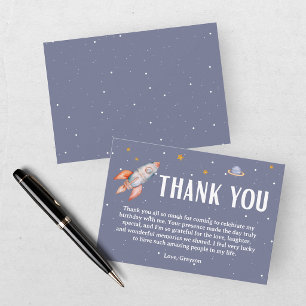 Astronaut Outer Space Boy Birthday Invitation