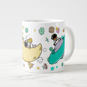 Astronaut Outer Space Cartoon Large Coffee Mug