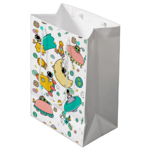 Astronaut Outer Space Cartoon Medium Gift Bag