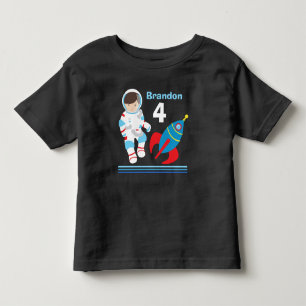 Astronaut Outer Space Cool Custom Birthday Boy Toddler T-Shirt