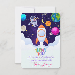Astronaut,Outer space,Planets Thank You Favour Tag